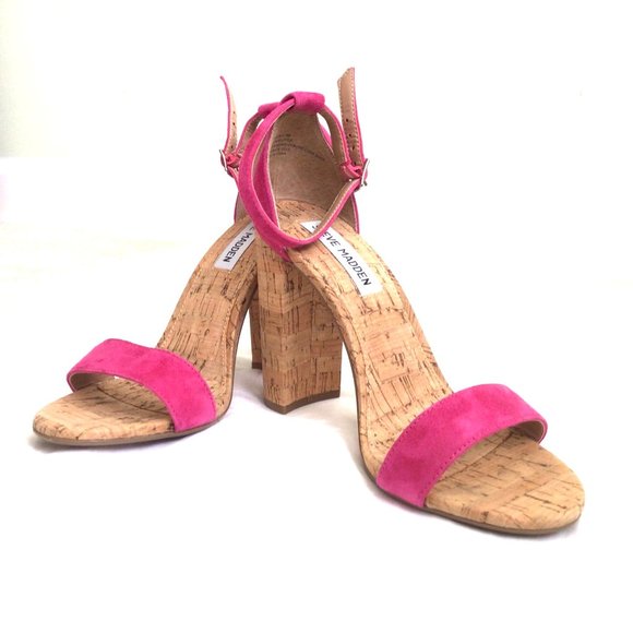 Steve Madden Suede Cork Sandals - Picture 1 of 8